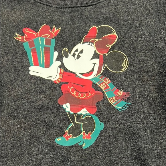 Jumping Beans Charcoal Christmas Minnie Mouse Sweatshirt - Picture 3 of 9